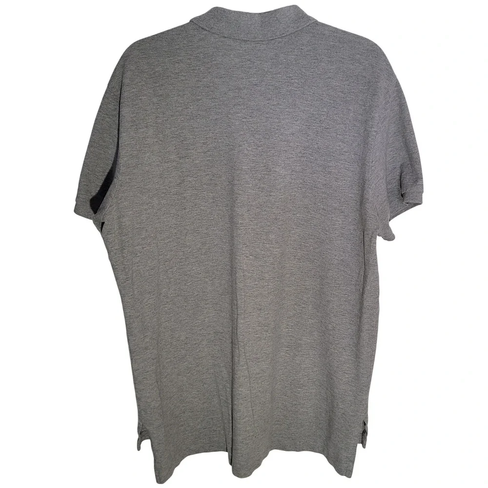 Ralph Lauren Mens XL Custom‎ Fit Gray Short Sleeve Pique Polo Shirt Pony Logo